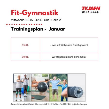 Fit- Gymnastik - Trainingsplan Januar